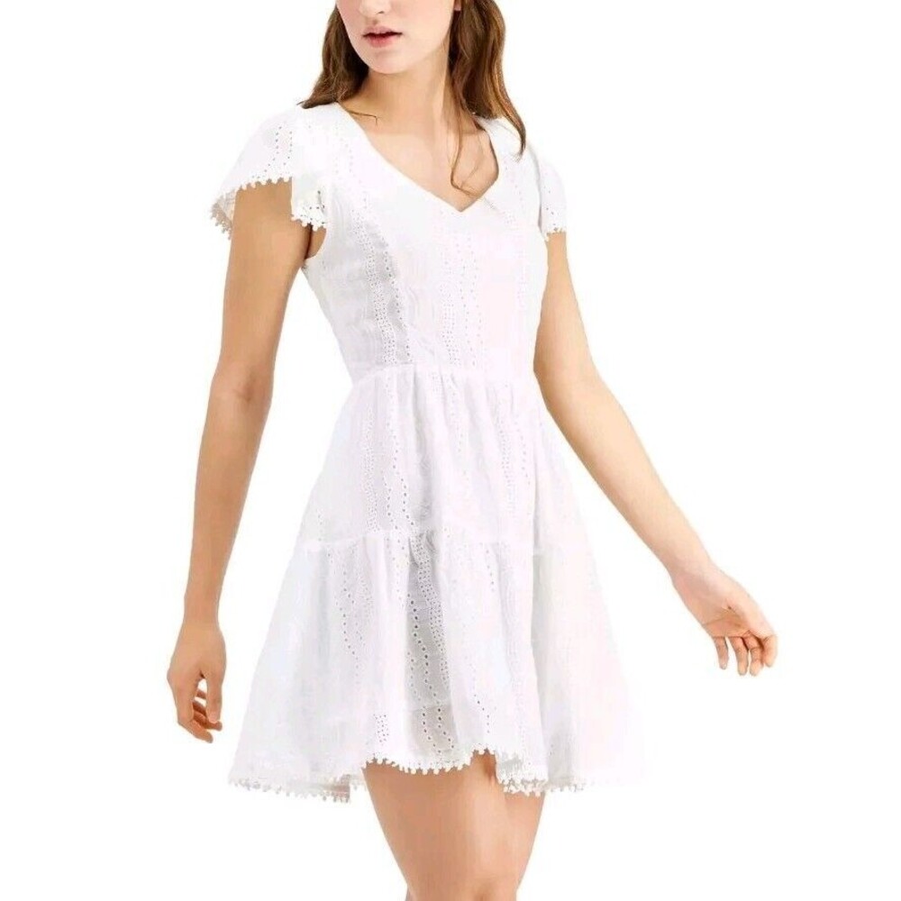 Lost+Wander Middle of Nowwhere Mini NWT L White Crochet Dress